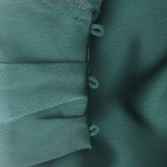 H&M Draped Blouse Green XS - Picture 12 of 16